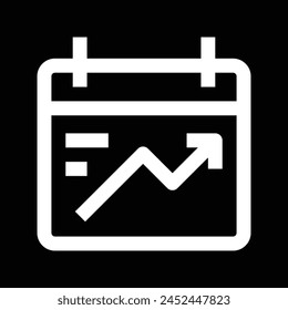 diseño de icono de tablero gráfico creciente
