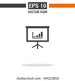 Growing graph chart  Vector Icon.