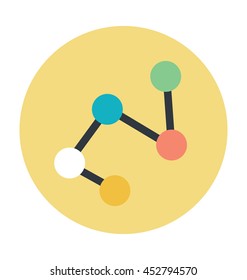 Growing Graph Colored Vector Icon