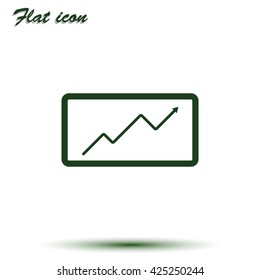 Growing graph icon.