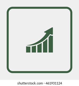 Growing graph icon
