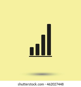 Growing graph icon.