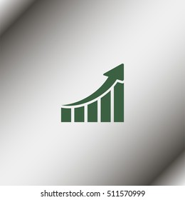 Growing graph icon
