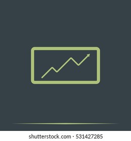 Growing graph icon.