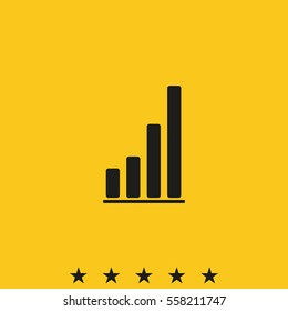 Growing graph icon.