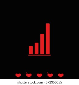 Growing graph icon.