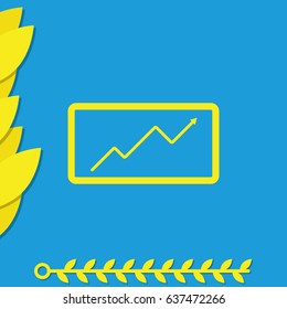 Growing graph icon.
