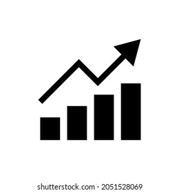 growing graph icon for apps and web sites