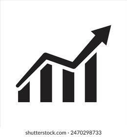 Growing graph icon. Business analysis icon