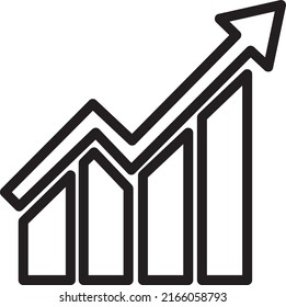 Growing graph Icon. Chart icon. diagram icon on white background..eps
