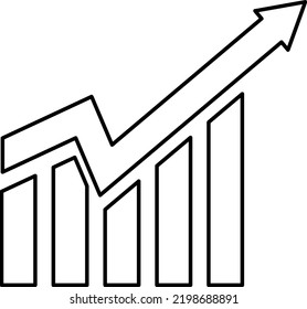 Graph-Symbol wächst. Chart-Symbol. Diagramm-Symbol
