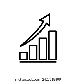 Growing graph Icon. Chart icon. diagram icon