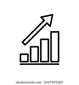 Growing graph Icon. Chart icon. diagram icon