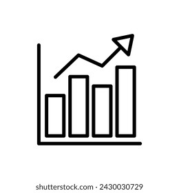 Growing graph Icon. Chart icon. diagram icon