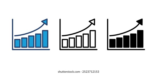 Ícone de gráfico crescente. ícone Gráfico. ícone de diagrama