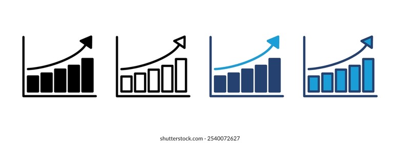 Ícone de gráfico crescente. ícone Gráfico. ícone de diagrama
