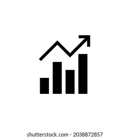 Growing graph Icon. Chart sign and symbol. diagram icon