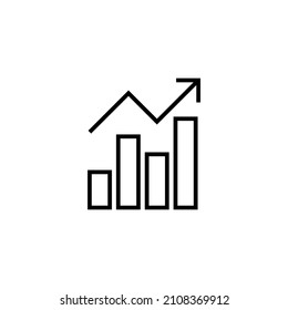 Growing graph Icon. Chart sign and symbol. diagram icon
