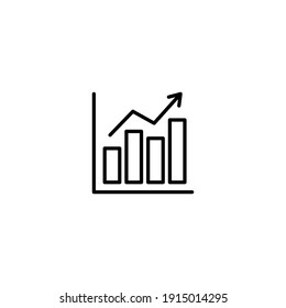 Growing Graph Icon For Computer, Web And Mobile App 