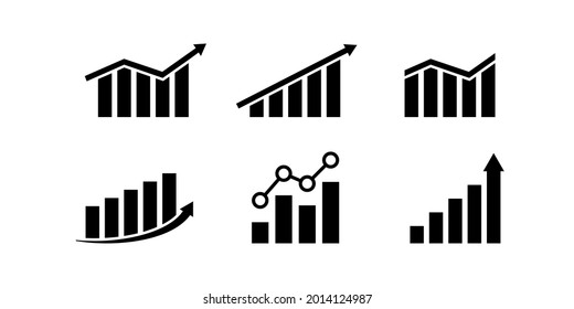 growing graph icon. efficiency growth isolated vector on white background.grow market sales