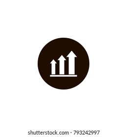 growing graph icon. flat design