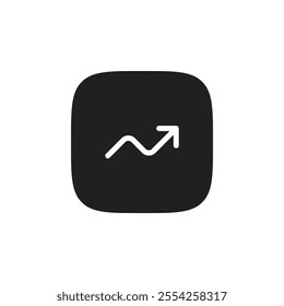 Growing Graph icon Flat line illustration