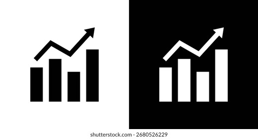 Growing graph icon. flat and line style collection.