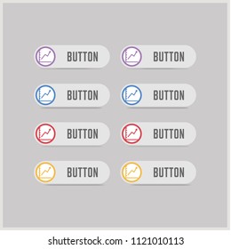 Growing graph icon - Free vector icon