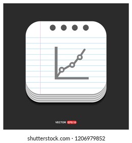 Growing graph icon - Free vector icon