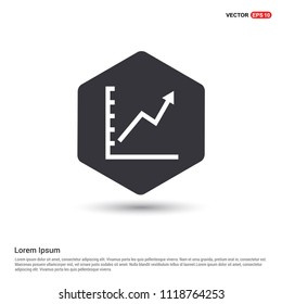 Growing graph icon Hexa White Background icon template - Free vector icon