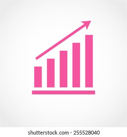 Growing graph Icon Isolated on White Background