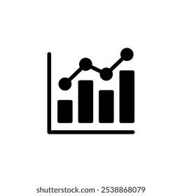 Diseño de logotipo de icono de gráfico en crecimiento. Icono de diagrama y símbolo.
