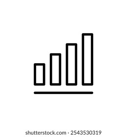 Growing graph icon logo design. Chart sign and symbol. diagram icon