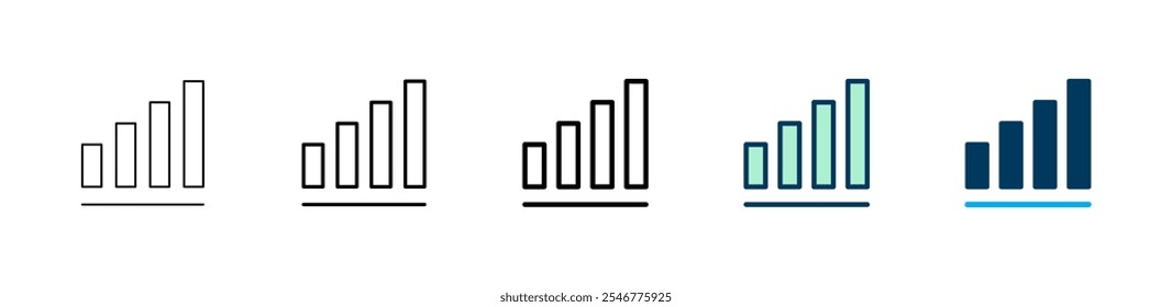 Crescente design de logotipo ícone gráfico. Símbolo e sinal de gráfico. ícone de diagrama
