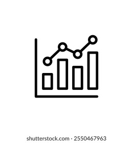 Growing graph icon logo design. Chart sign and symbol. diagram icon