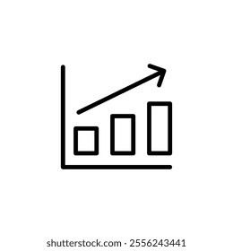 Growing graph icon logo design. Chart sign and symbol. diagram icon