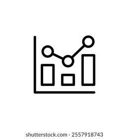 Growing graph icon logo design. Chart sign and symbol. diagram icon