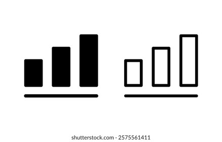 Growing graph icon logo design. Chart sign and symbol. diagram icon