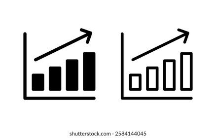 Growing graph icon logo design. Chart sign and symbol. diagram icon