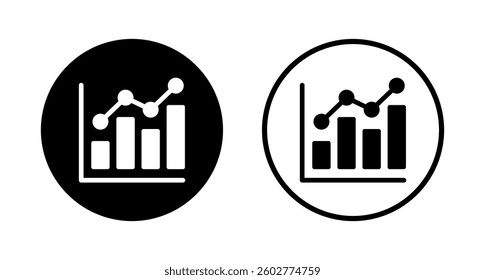 Growing graph icon logo design. Chart sign and symbol. diagram icon