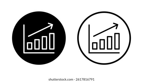 Growing graph icon logo design. Chart sign and symbol. diagram icon