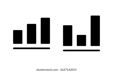 Logo-Design mit wachsendem Graphsymbol. Diagrammzeichen und -symbol. Diagrammsymbol