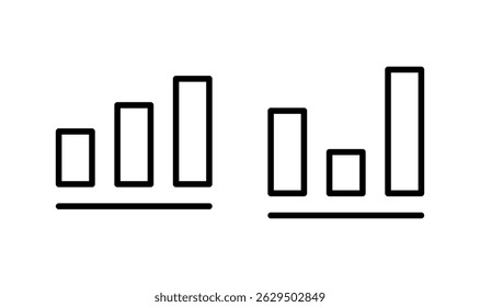 Diseño de logotipo de icono de gráfico en crecimiento. Icono de diagrama y símbolo.