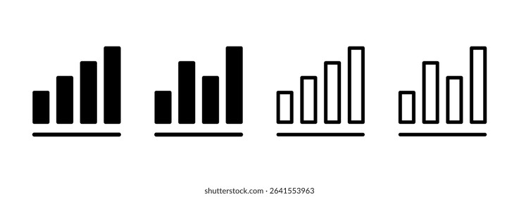 Growing graph icon logo design. Chart sign and symbol. diagram icon
