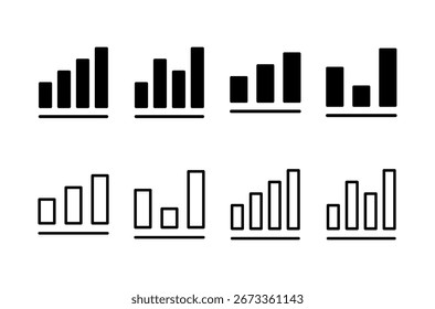 Growing graph icon logo design. Chart sign and symbol. diagram icon