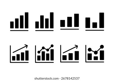 Crescente design de logotipo ícone gráfico. Símbolo e sinal de gráfico. ícone de diagrama