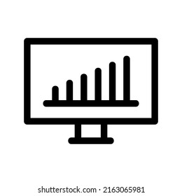 growing graph icon or logo isolated sign symbol vector illustration - high quality black style vector icons
