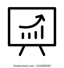 growing graph icon or logo isolated sign symbol vector illustration - high quality black style vector icons
