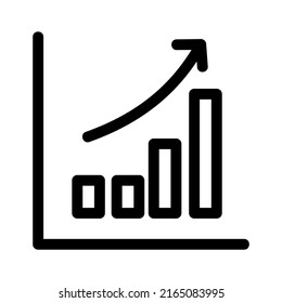 growing graph icon or logo isolated sign symbol vector illustration - high quality black style vector icons
