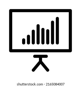 icono de gráfico creciente o logotipo símbolo de signo aislado ilustración vectorial - iconos vectoriales de estilo negro de alta calidad
